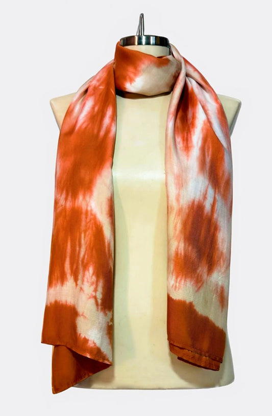 Echarpe tie-dye em seda