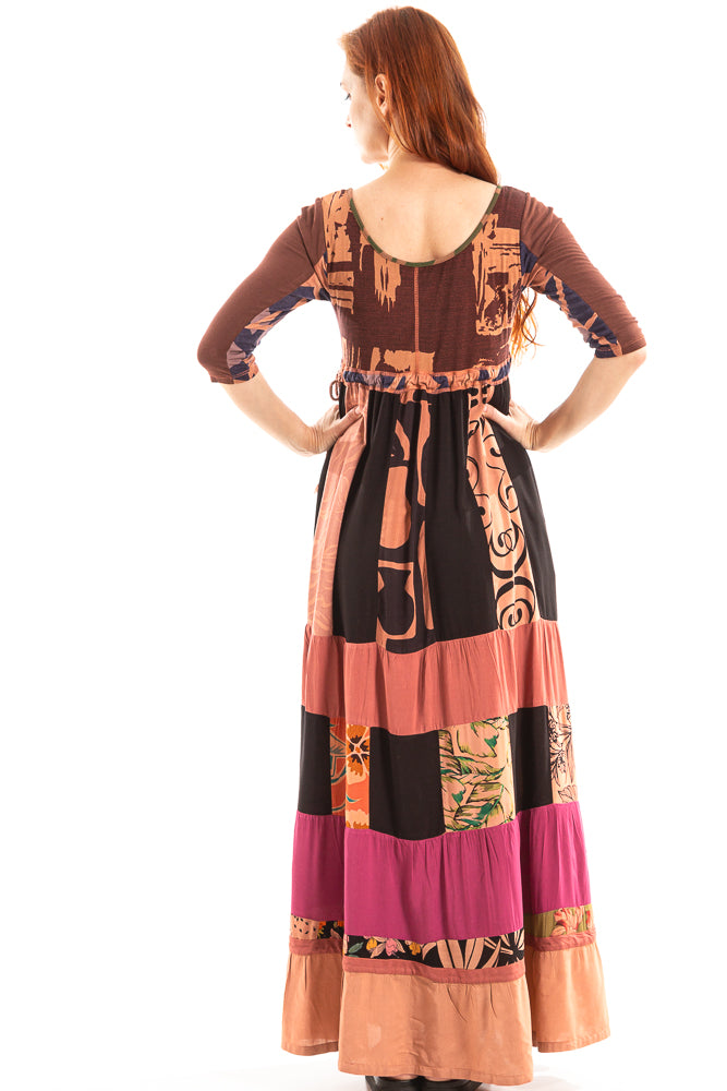 Vestido exclusivo todo em patchwork