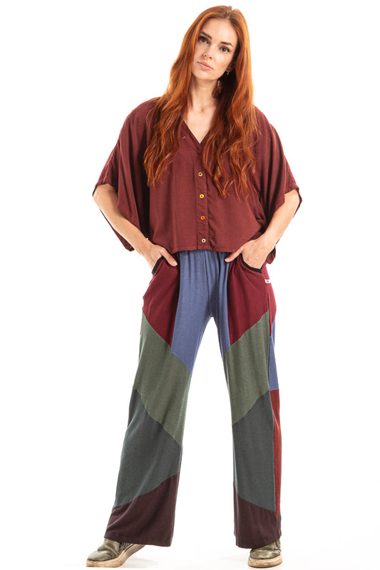 Mini kafta com botões coloridos