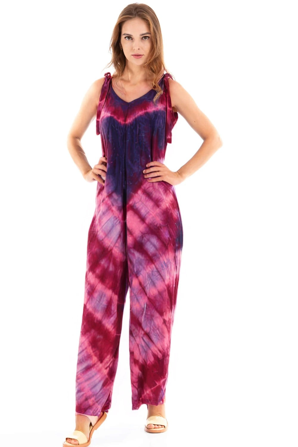 Macacao amplo com alcas de amarrar