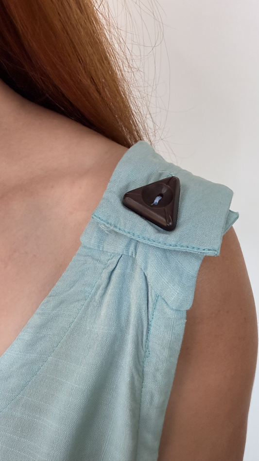 Vestido com barra estampada e cinto opcional