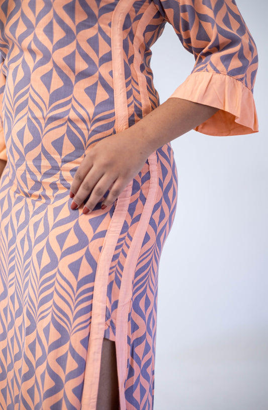 Vestido tubinho longo com fendas laterais