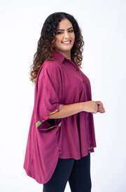 Blusa com detalhes estampados