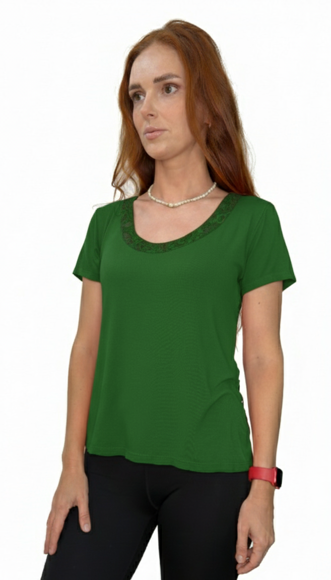 Camiseta com patchwork exclusiva