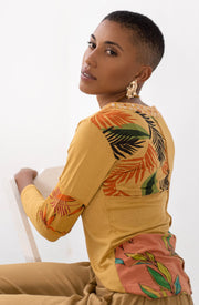 Camiseta com patchwork exclusiva de inverno