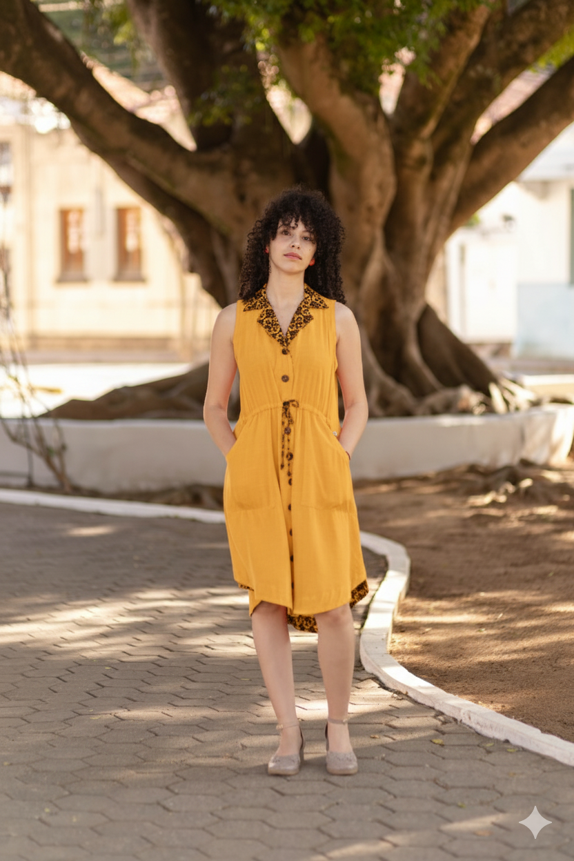 Chemise com ajuste na cintura