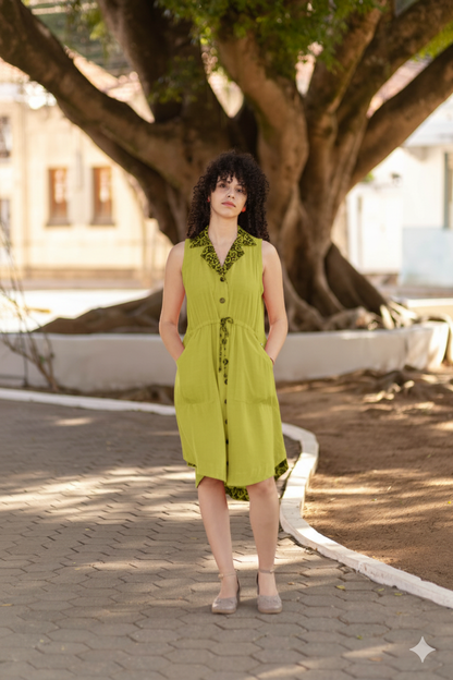 Chemise com ajuste na cintura