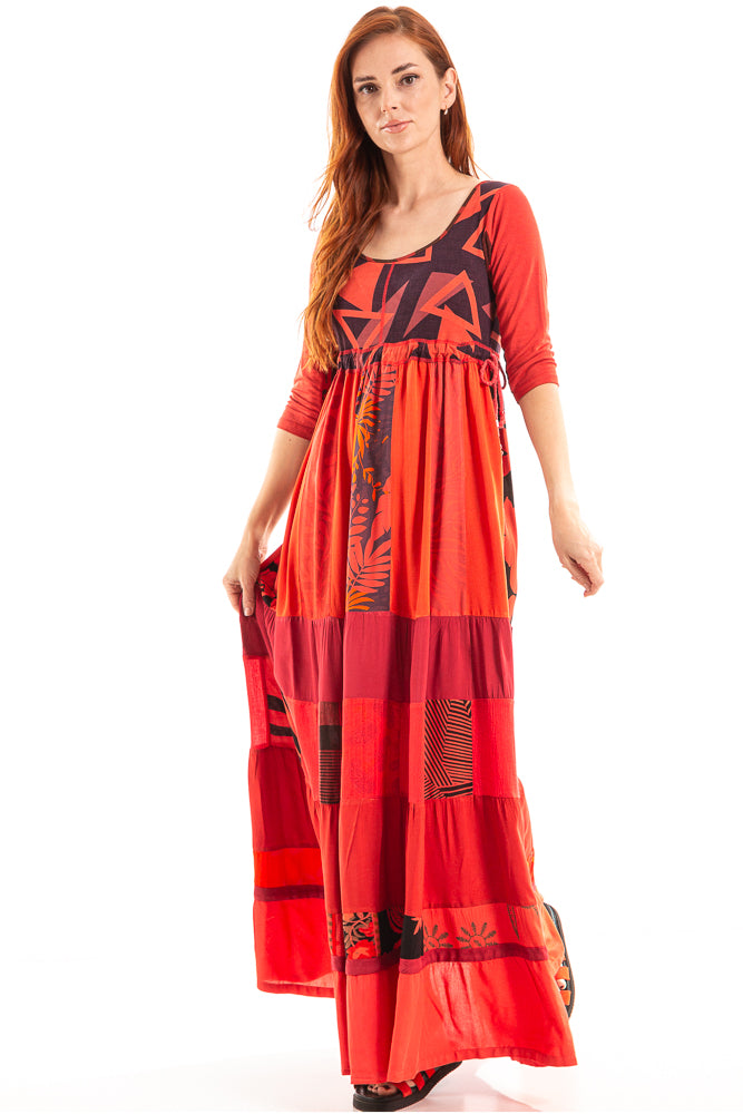 Vestido exclusivo todo em patchwork