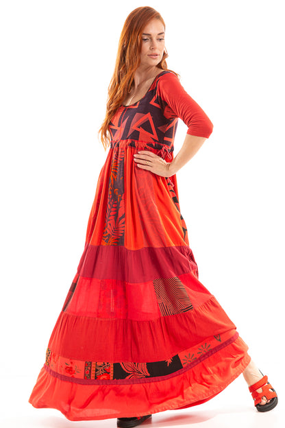 Vestido exclusivo todo em patchwork
