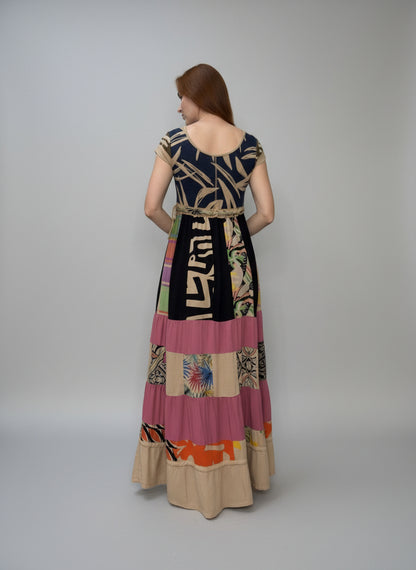 Vestido exclusivo todo em patchwork