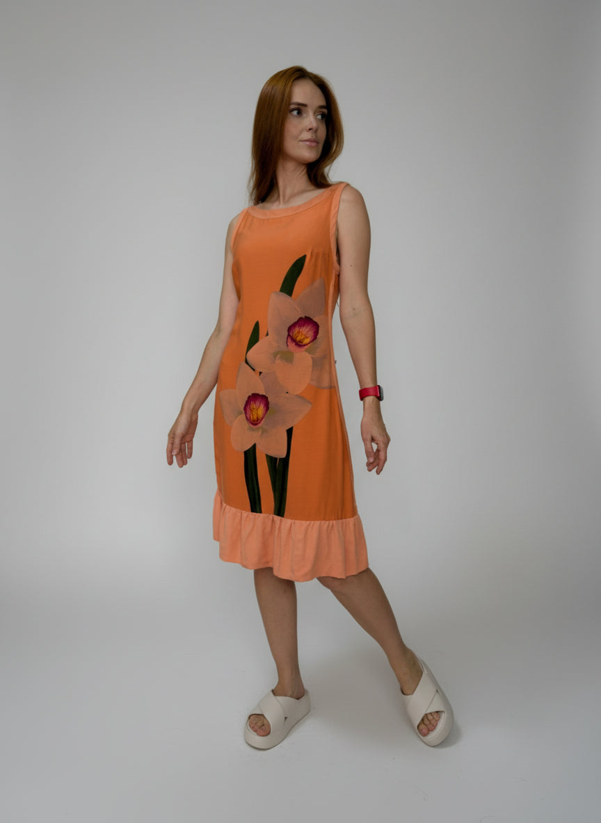 Vestido tubo curto com estampa limitada